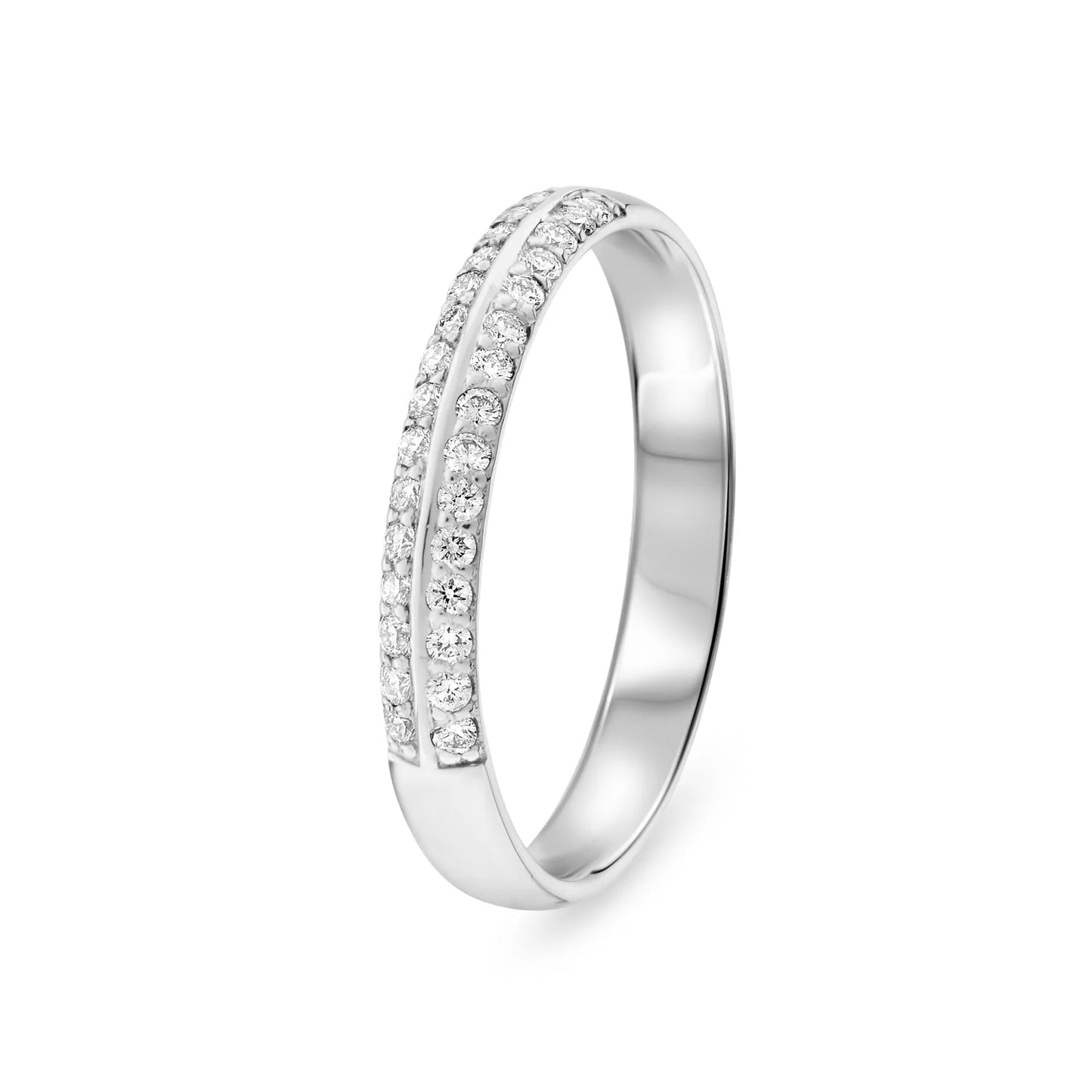 Diamond Double Row Pavé Set Eternity Ring 0.20ct