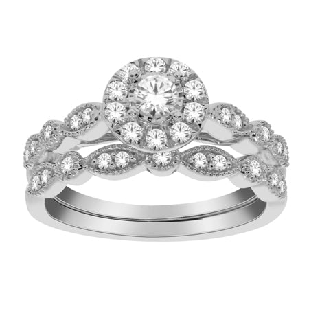 Diamond Round Cut Halo Ring 0.40ct