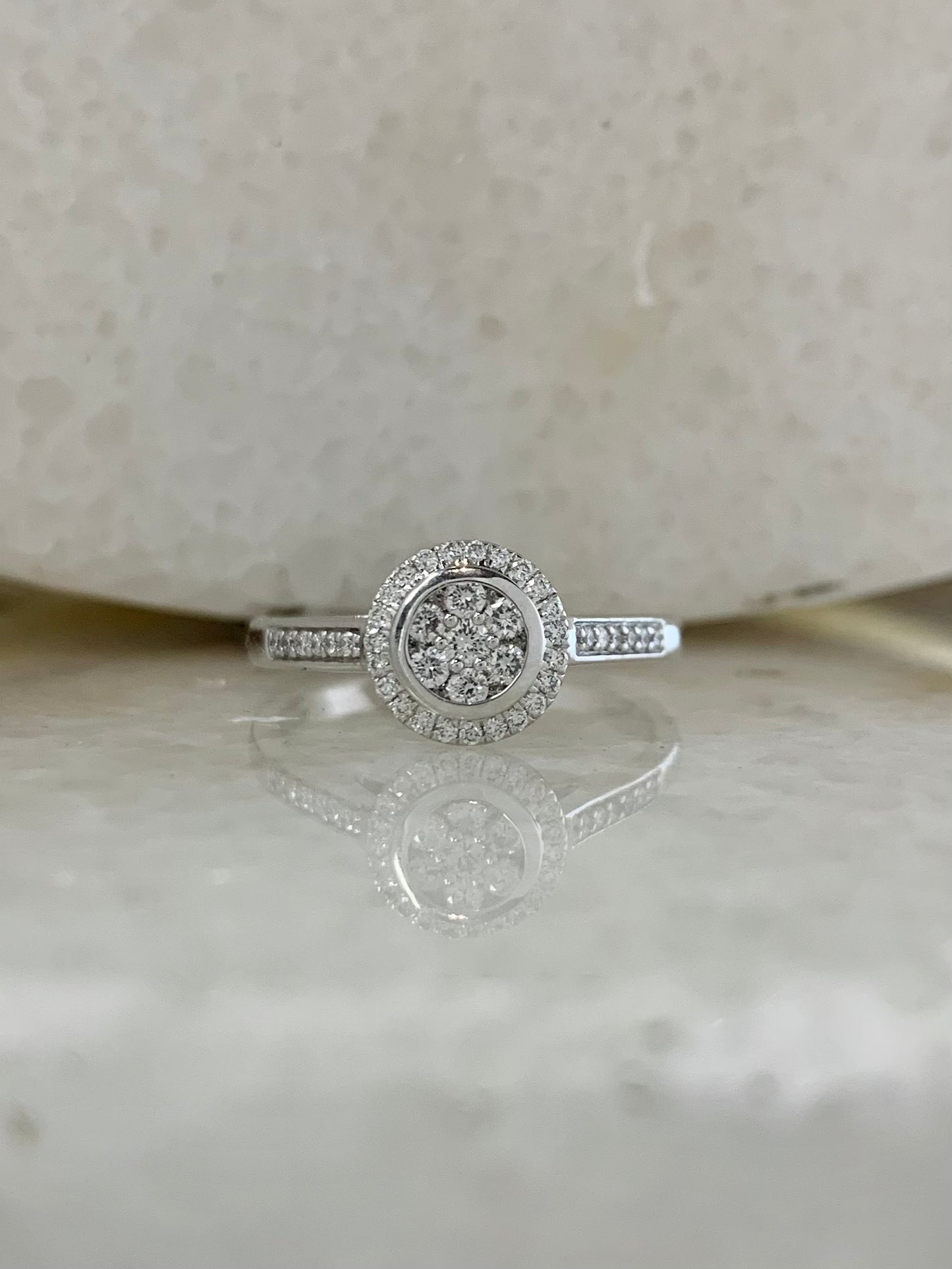 Diamond Round Cluster Halo Ring 0.25ct